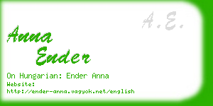 anna ender business card